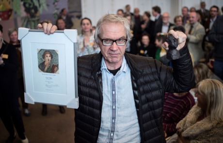 ڤيلكس يتسلم جائزة حرية الصحافة في كوپنهاغن عام 2015